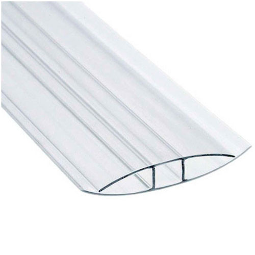 Профиль соединительный для поликарбоната неразъёмный Н образный 6 мм Прозрачный 6 м